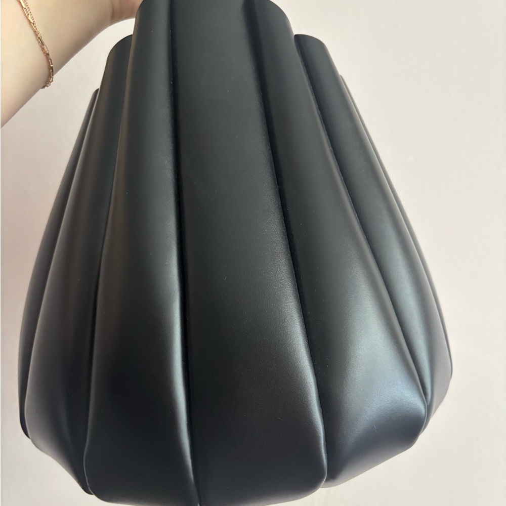cult gaia Black Pleated Shoulder Bag - Picture 2 of 3